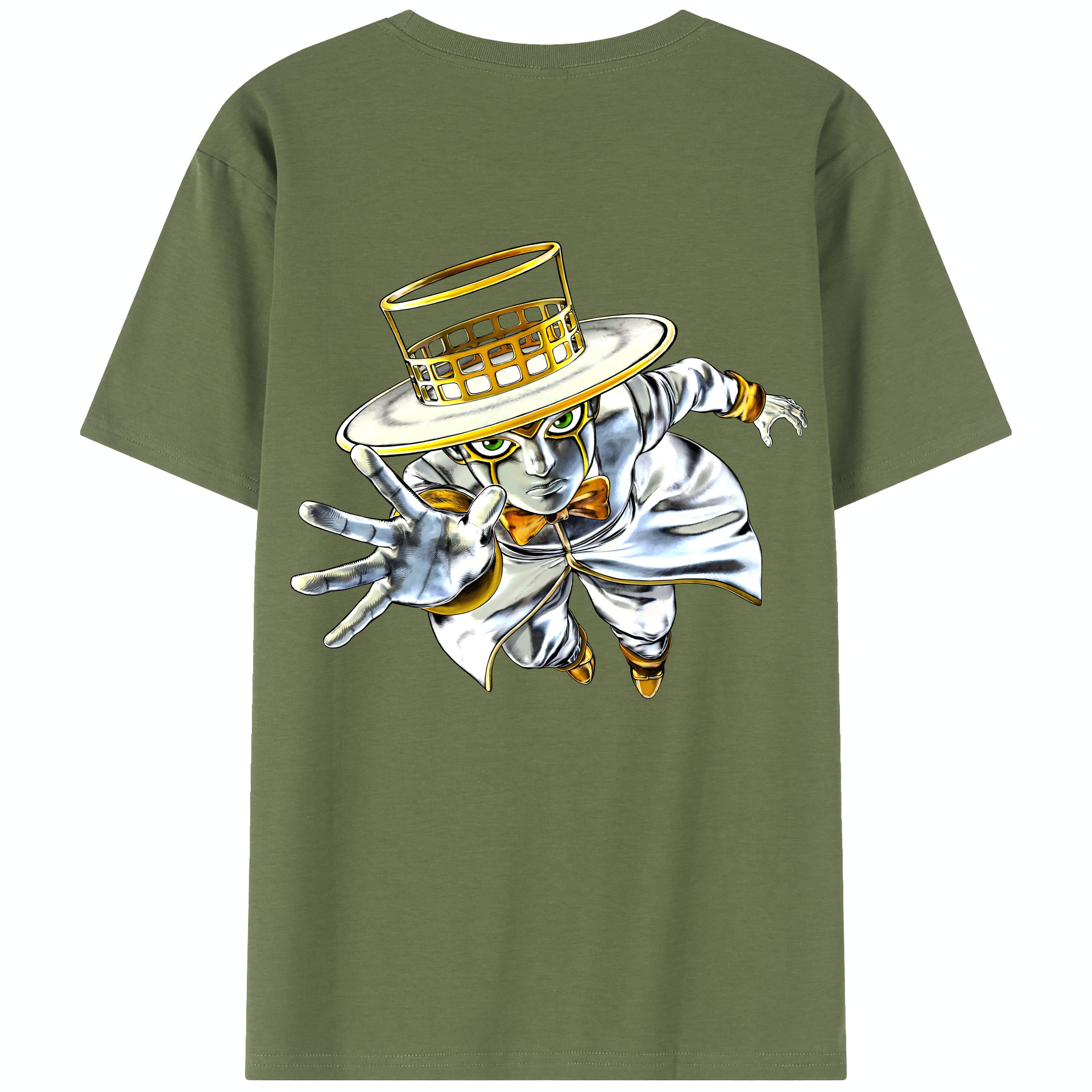（画像用） ジョジョの奇妙な冒険 岸辺 露伴（きしべ ろはん） JoJo's Bizarre Adventure Rohan Kishibe 綿100％半袖Tシャツ（背面プリント）